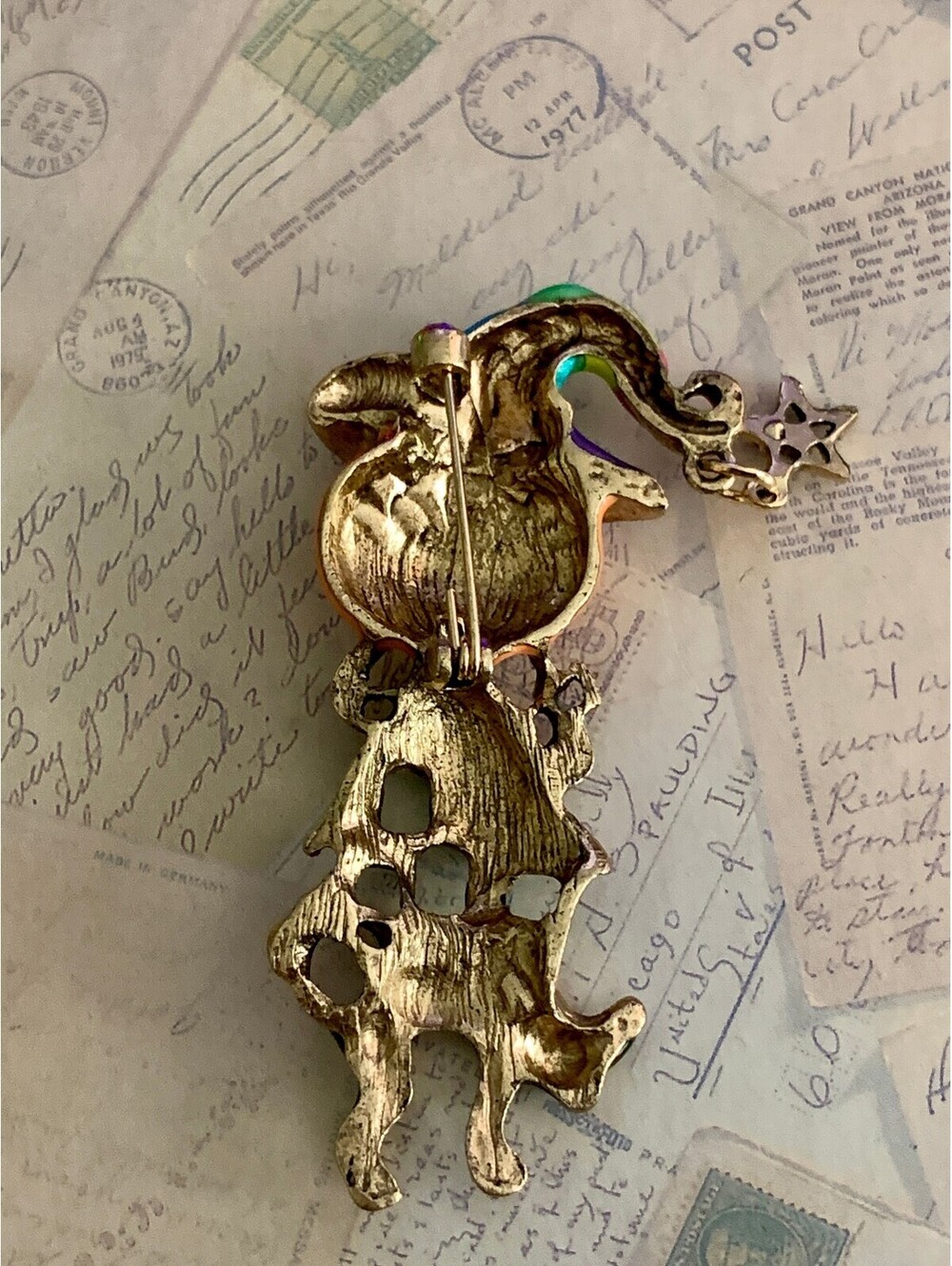 Colorful Enamel Halloween Pumpkin Witch Haunted House Cat Brooch Pin - Picture 2 of 4